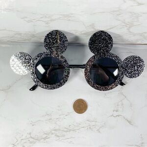 Glittery Black Mouse Ears Sunglasses